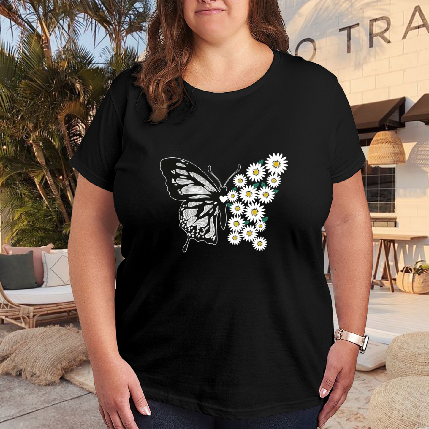 Soft Warm Yellow Wildflower Bouquet Gentle Print Shirt