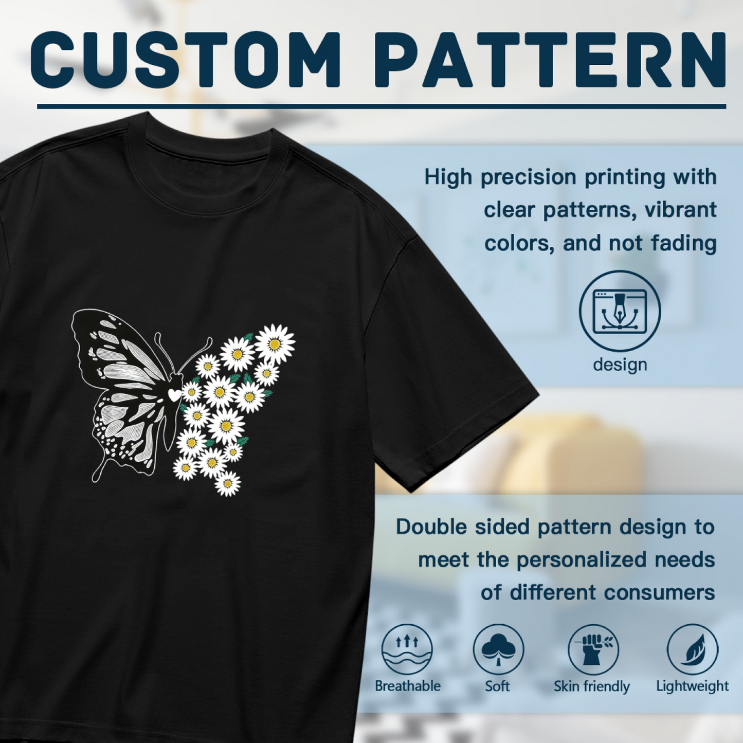 Soft Warm Yellow Wildflower Bouquet Gentle Print Shirt