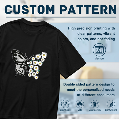 Soft Warm Yellow Wildflower Bouquet Gentle Print Shirt