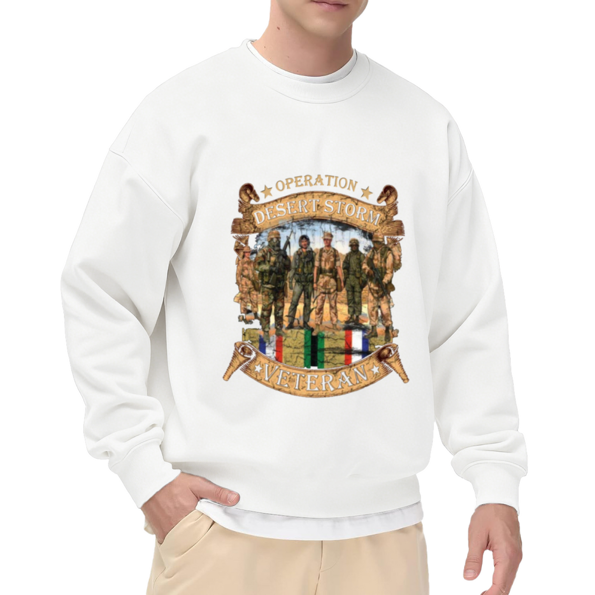 Vintage Sunset Retro Caravan Camping Adventure Lover Crewneck Sweatshirt