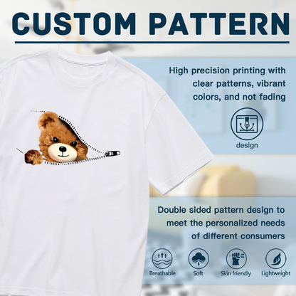 Gradient Pink Burgundy Roses With Ribbon Feminine Tee