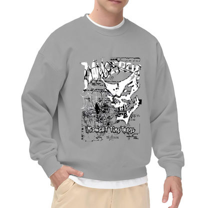 Dark Grunge Skull Spider Midnight Street Crewneck Sweatshirt