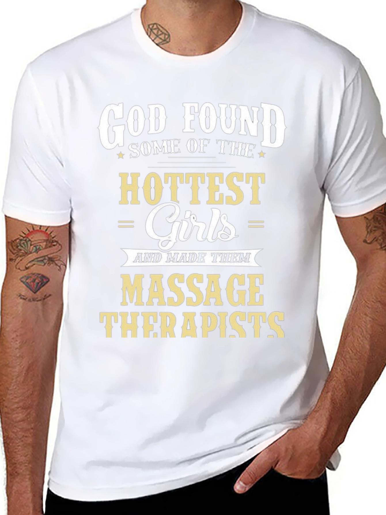 God Found Massage Therapists Graphic T-Shirt
