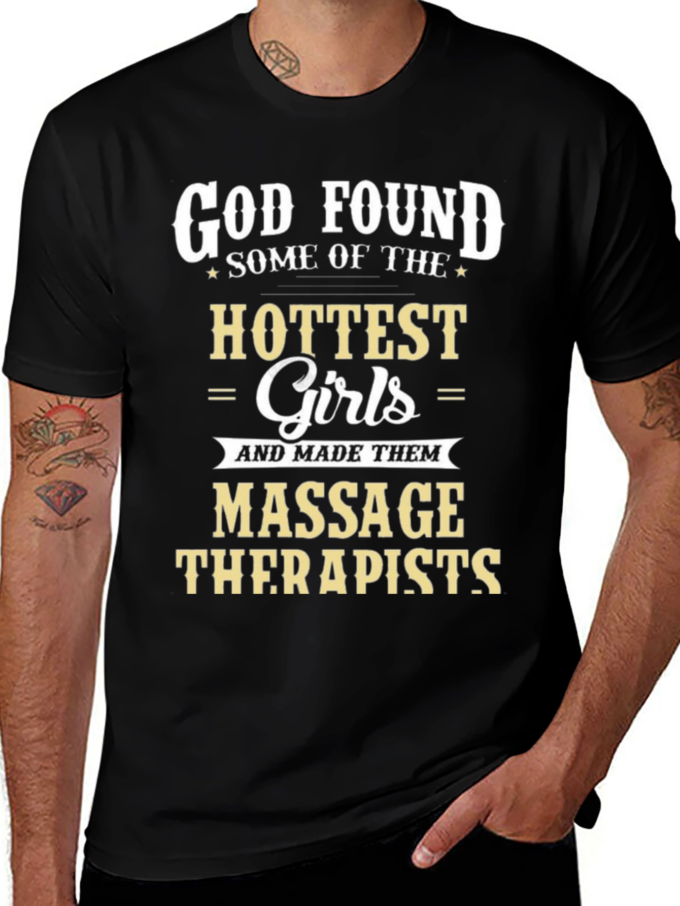 God Found Massage Therapists Graphic T-Shirt