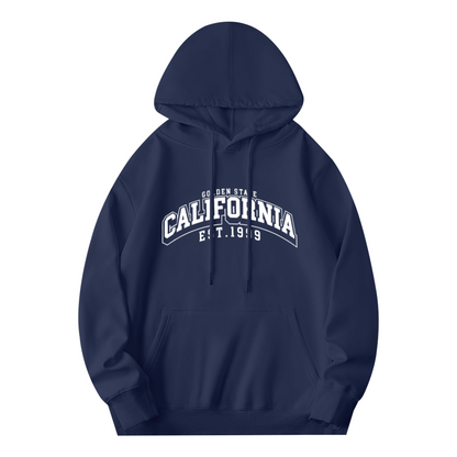 Vintage California Letter Print Loose Hoodie