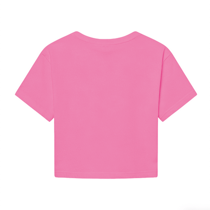 Milano Italy Minimal Hot Pink City Crop Tee