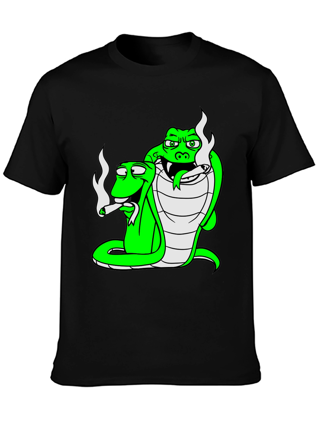 Cool Cobra Snakes Smoking Joint T-Shirt