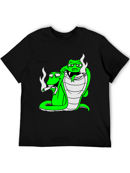 Cool Cobra Snakes Smoking Joint T-Shirt