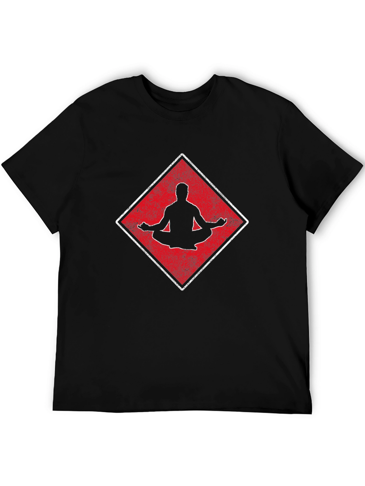 Meditate Zen Yoga T-Shirt - Mens Black Tee