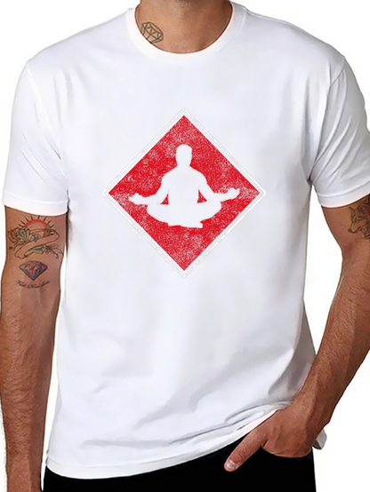 Meditate Zen Yoga T-Shirt - Mens Black Tee