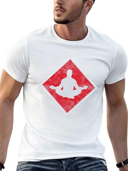 Meditate Zen Yoga T-Shirt - Mens Black Tee