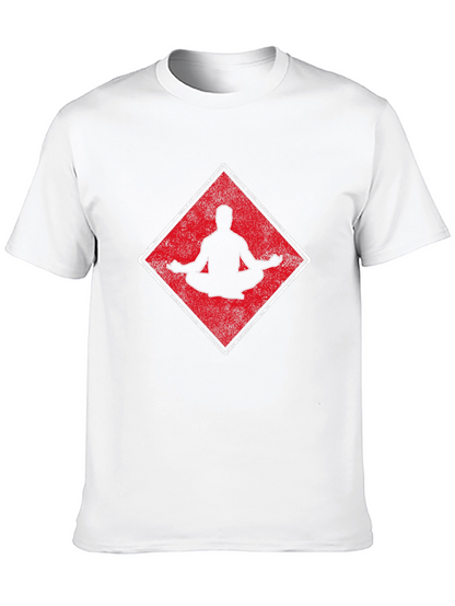 Meditate Zen Yoga T-Shirt - Mens Black Tee