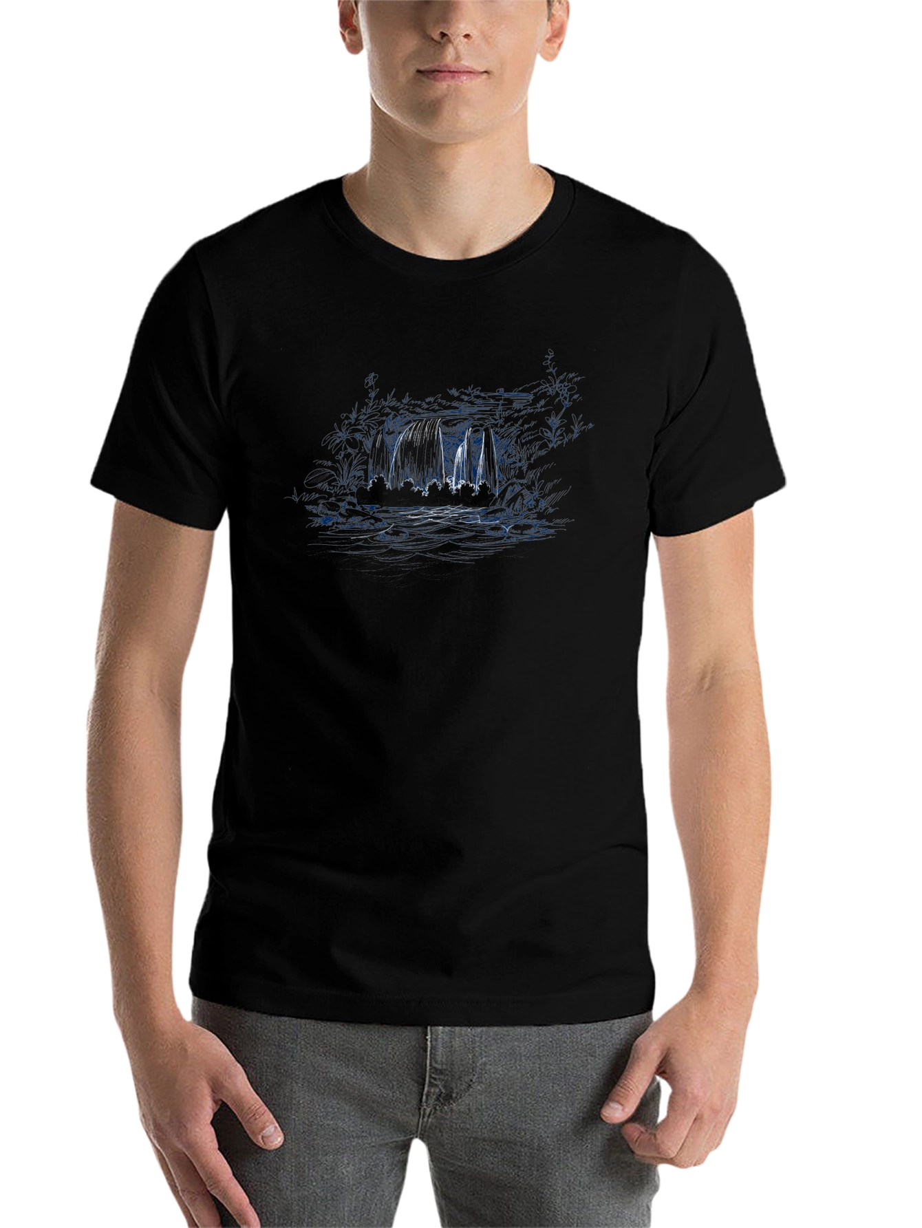 Mens Black Graphic T-Shirt
