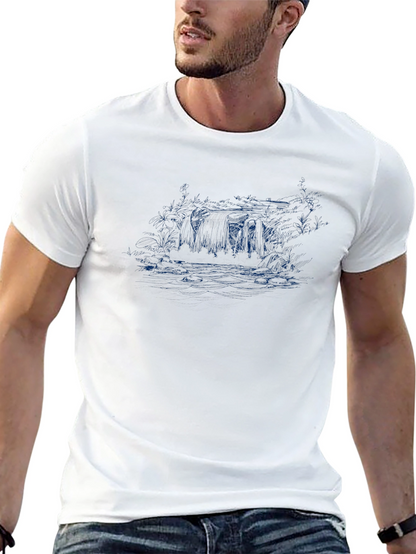 Mens Black Graphic T-Shirt