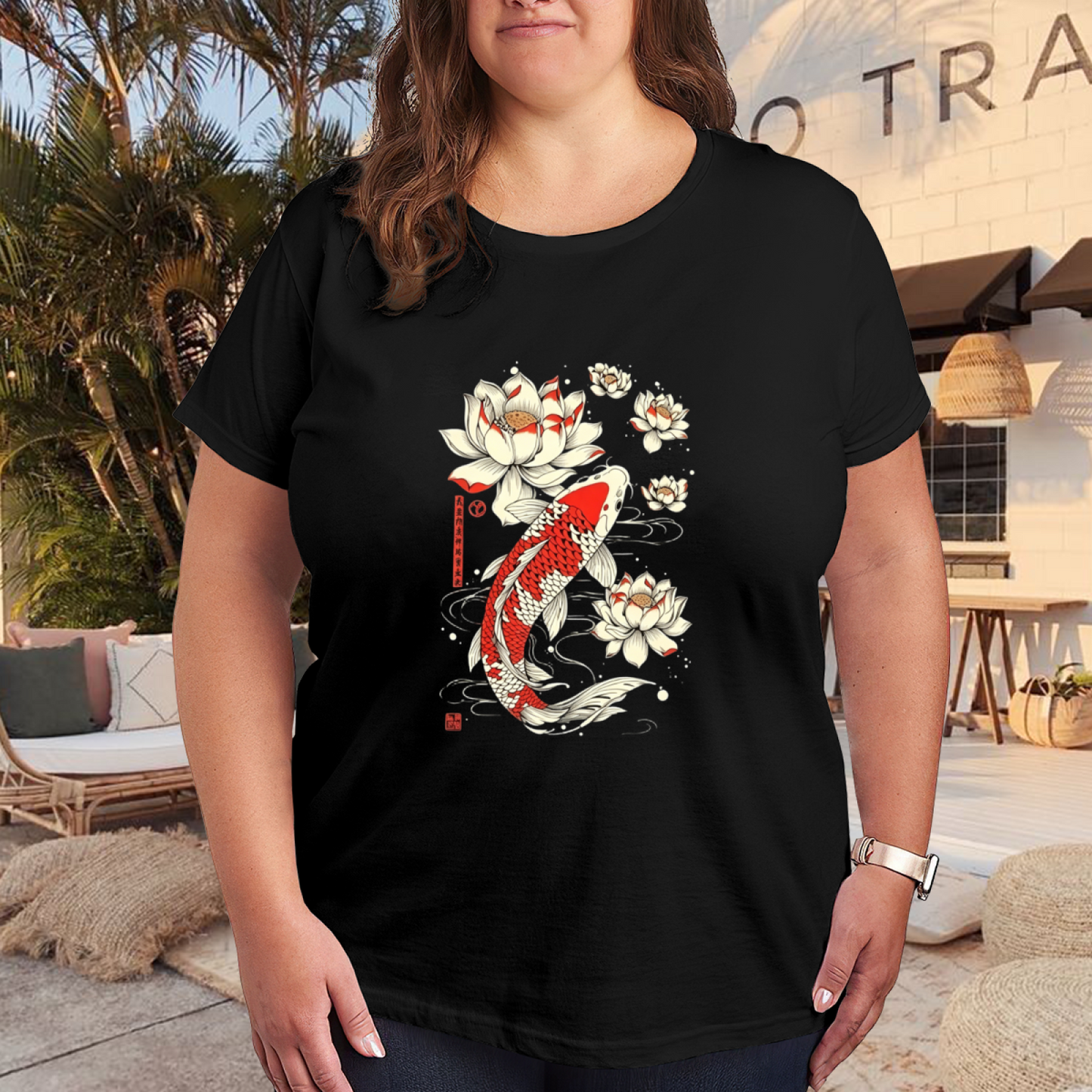 Tiny Ocean Turtle Pocket Print Beach Casual Tee