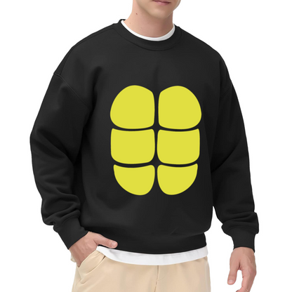 Turtle Shell Graphic Crewneck Sweatshirt Cool Simple Cartoon Shell Print Pullover