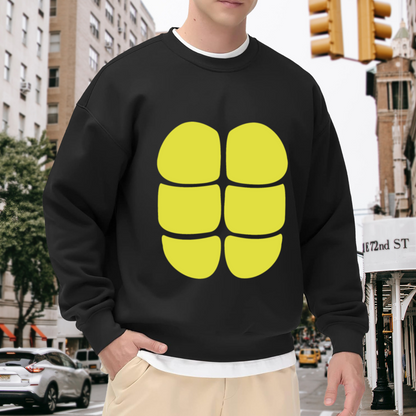 Turtle Shell Graphic Crewneck Sweatshirt Cool Simple Cartoon Shell Print Pullover