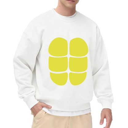 Turtle Shell Graphic Crewneck Sweatshirt Cool Simple Cartoon Shell Print Pullover
