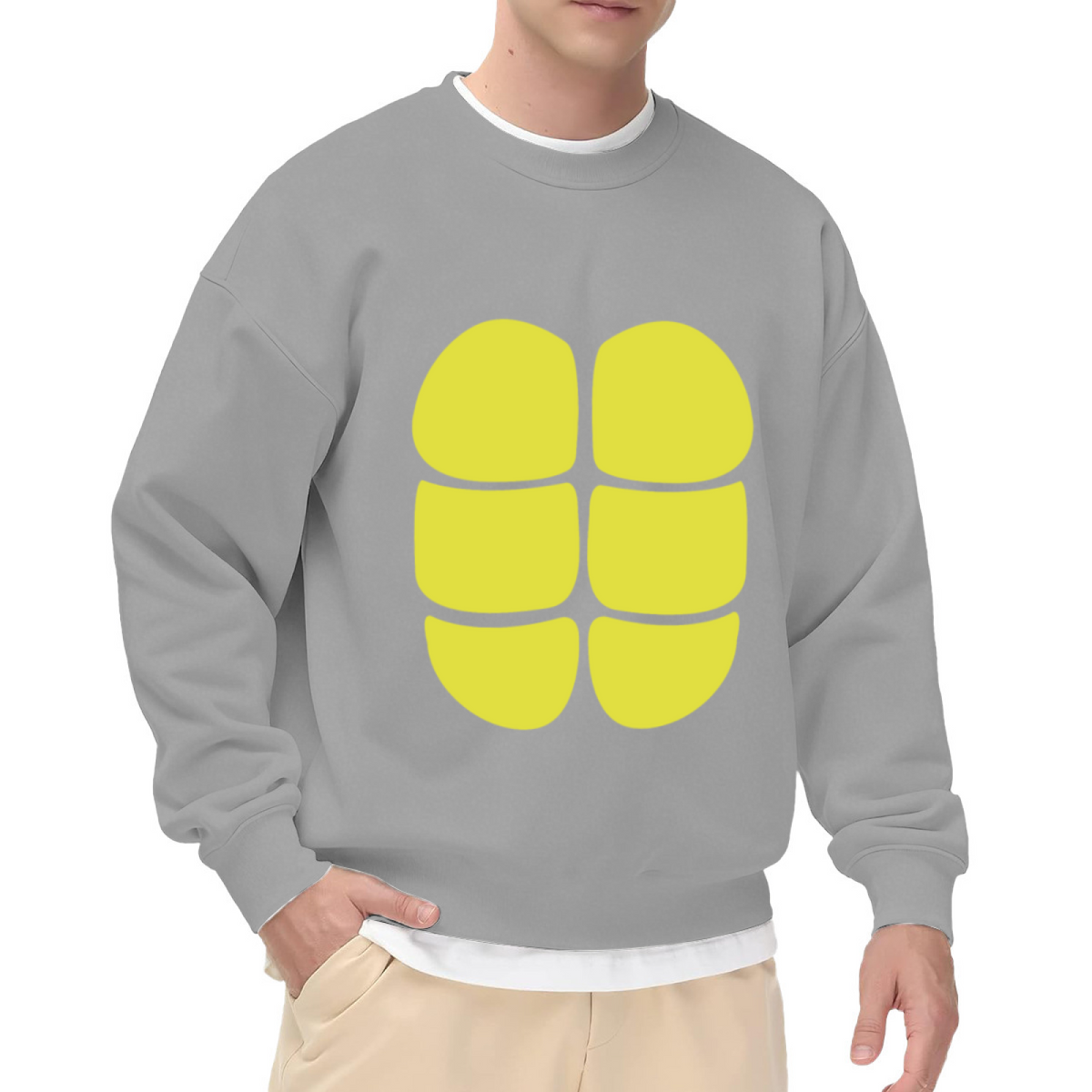 Turtle Shell Graphic Crewneck Sweatshirt Cool Simple Cartoon Shell Print Pullover