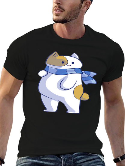 Cartoon Cat T-Shirt - Unisex Black Tee