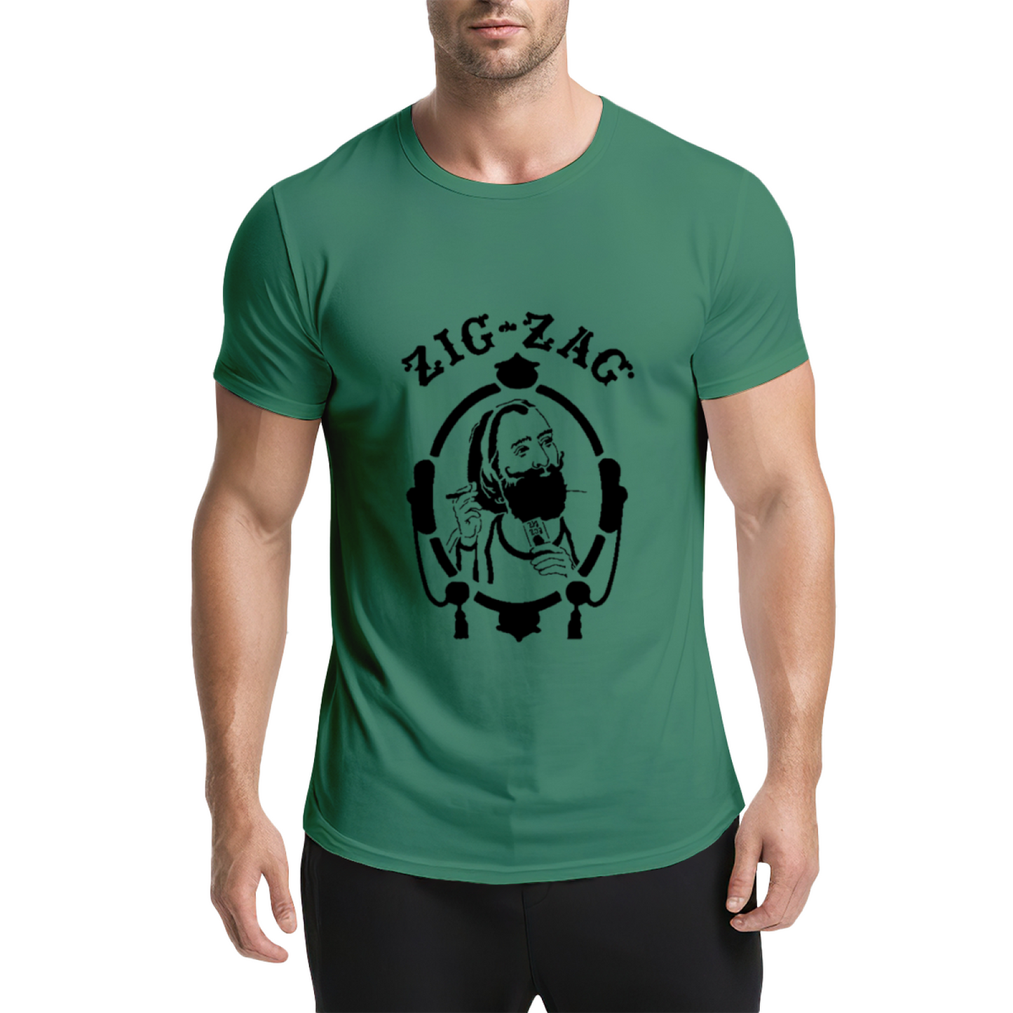 Zig-Zag Rolling Papers Classic Vintage Portrait Grey Tee