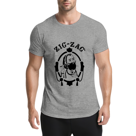 Zig-Zag Rolling Papers Classic Vintage Portrait Grey Tee