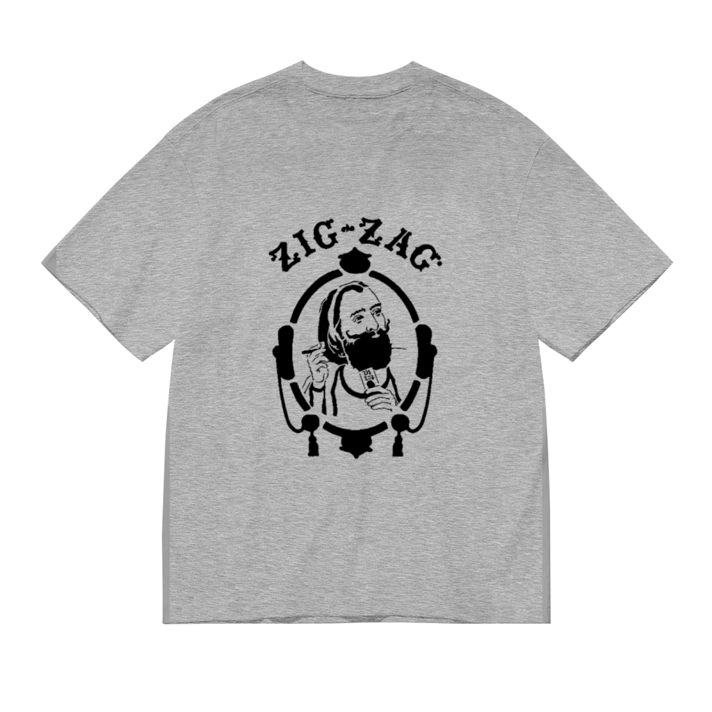 Zig-Zag Rolling Papers Classic Vintage Portrait Grey Tee