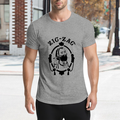 Zig-Zag Rolling Papers Classic Vintage Portrait Grey Tee