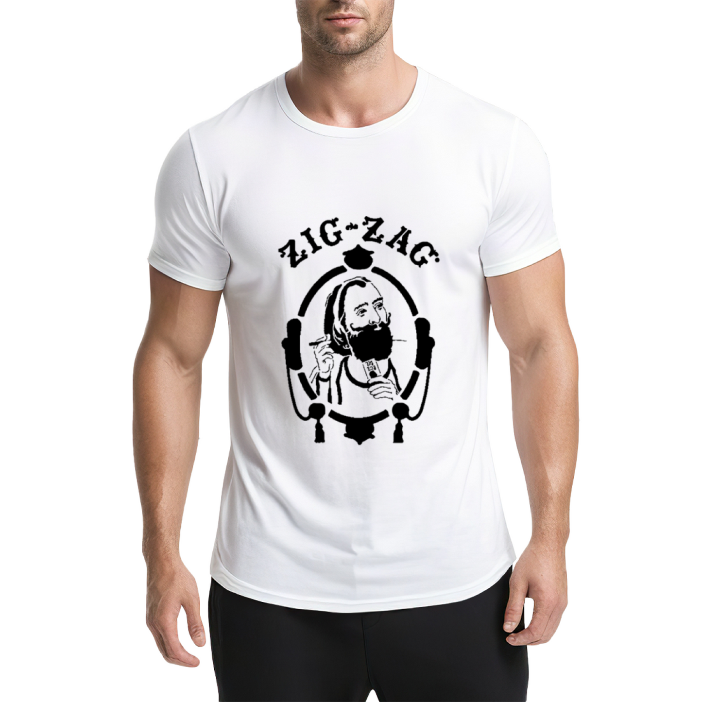 Zig-Zag Rolling Papers Classic Vintage Portrait Grey Tee