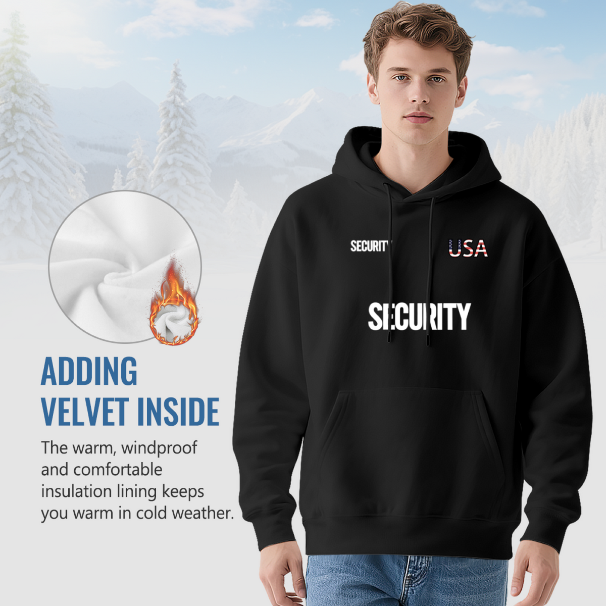 Urban Security USA Flag?Inspired Street Hoodie