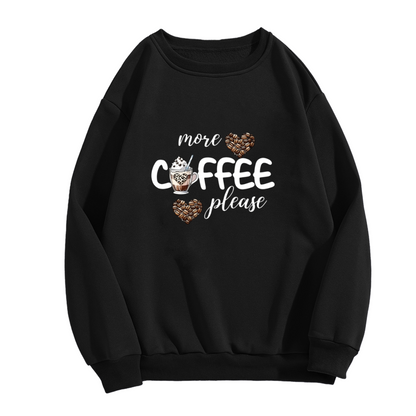 Casual More Please Slogan Stylish Crewneck Sweatshirt
