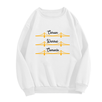 Three Golden Bridge Carson Warhal Clemente Art Crewneck Sweatshirt