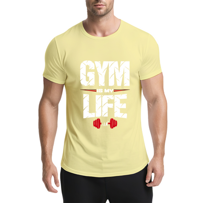 Gym Is My Life Dumbbell Fitness Motivational T-Shirt
