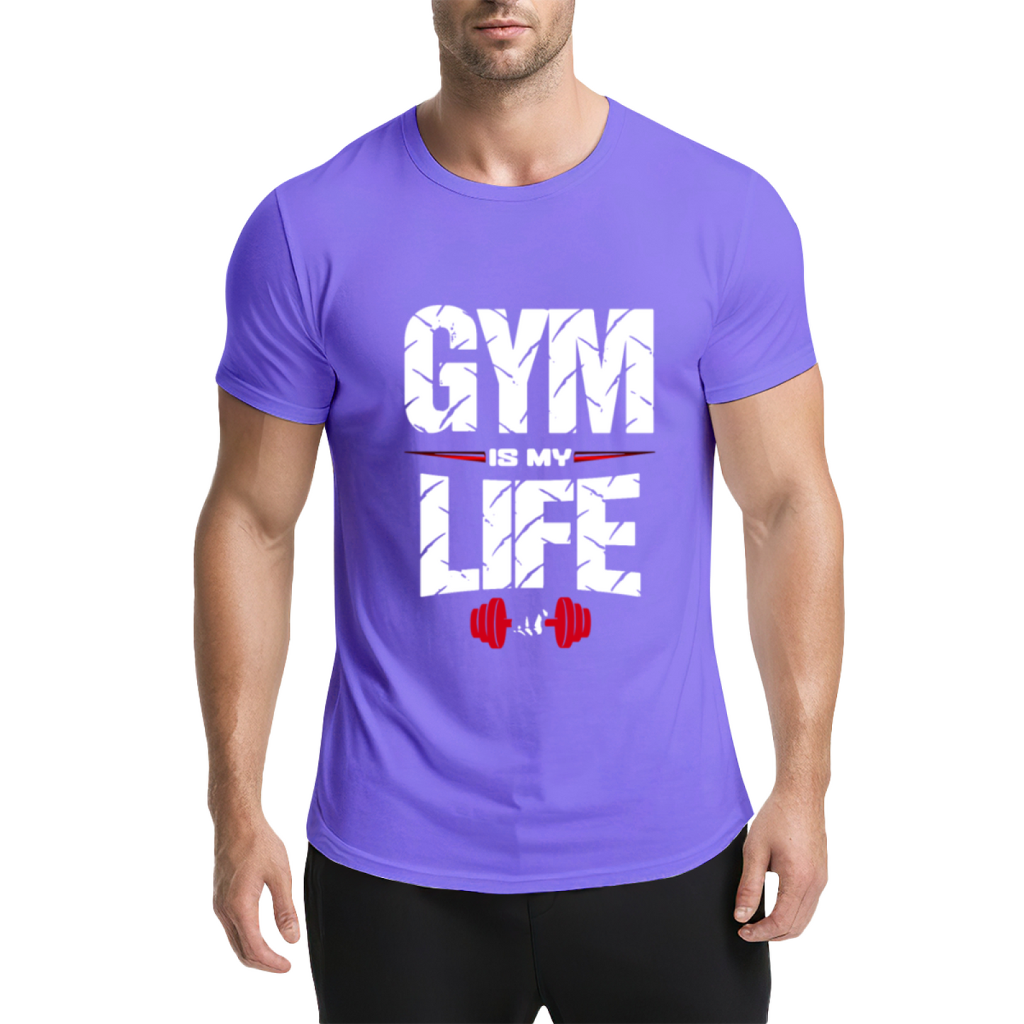 Gym Is My Life Dumbbell Fitness Motivational T-Shirt