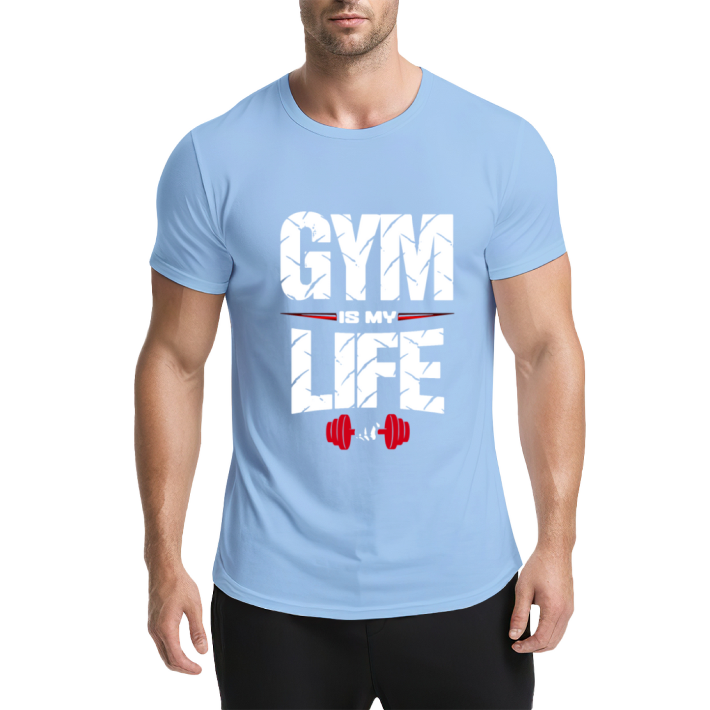 Gym Is My Life Dumbbell Fitness Motivational T-Shirt