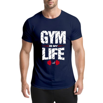 Gym Is My Life Dumbbell Fitness Motivational T-Shirt