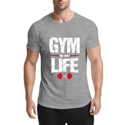 Gym Is My Life Dumbbell Fitness Motivational T-Shirt