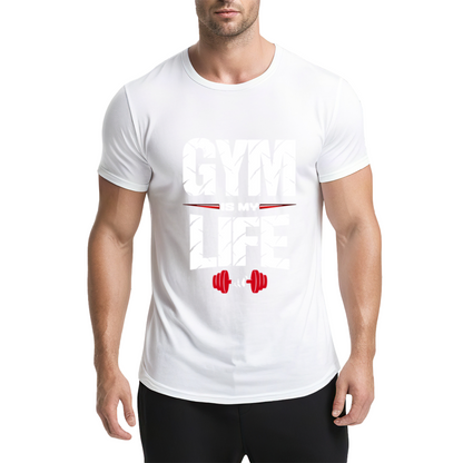 Gym Is My Life Dumbbell Fitness Motivational T-Shirt