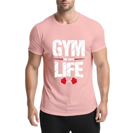 Gym Is My Life Dumbbell Fitness Motivational T-Shirt