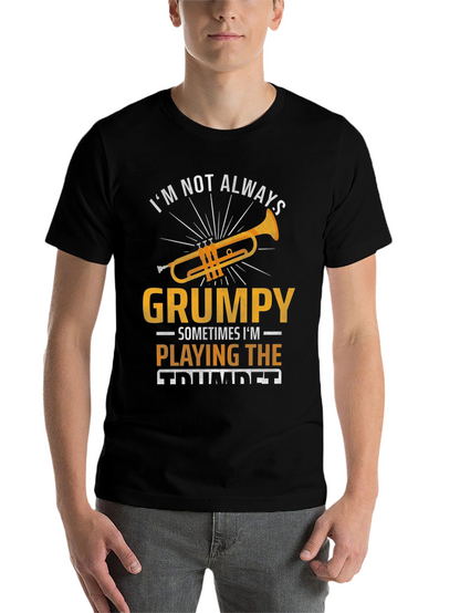 Grumpy Trumpet Player Graphic T-Shirt - Music Lover Tee