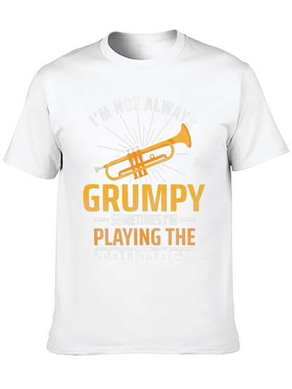 Grumpy Trumpet Player Graphic T-Shirt - Music Lover Tee