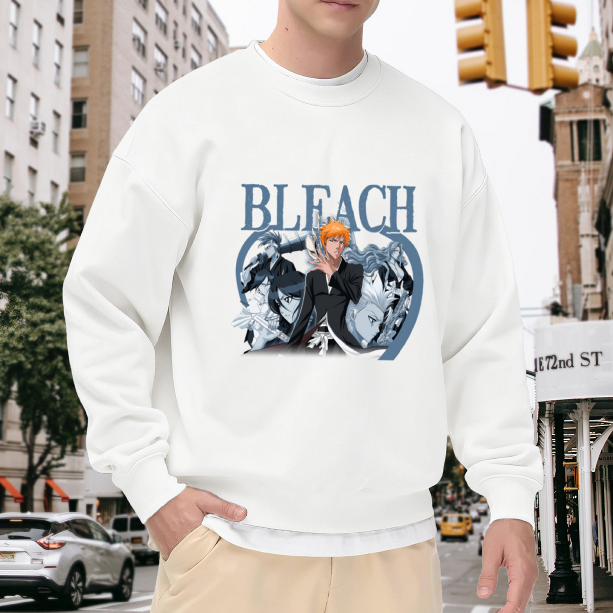 Bleach Anime Classic Manga Character Art Crew Neck Sweatshirt