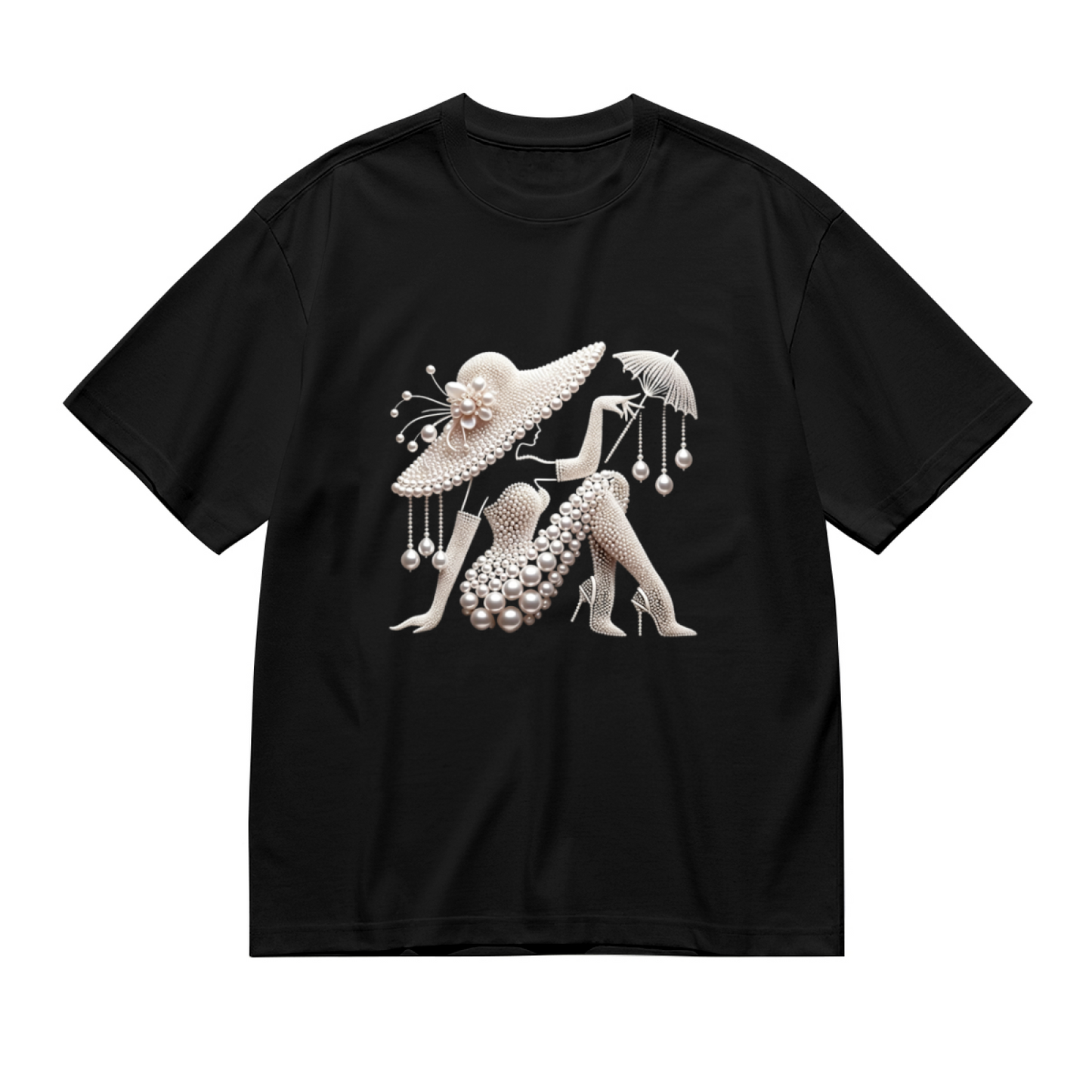 Vintage Pearl Elegant Lady Retro Fashion T-Shirt