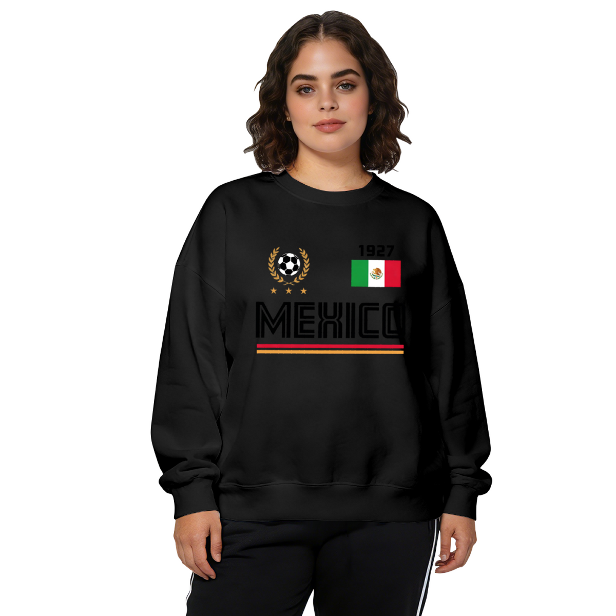 Mexico Football 1927 Sport Graphic Casual Crewneck Sweatshirt (White)