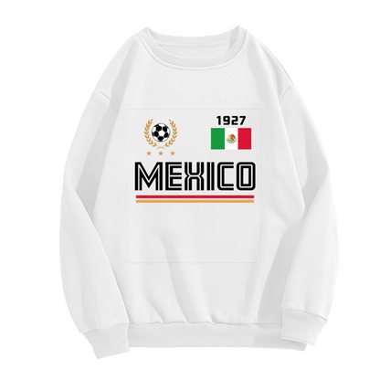 Mexico Football 1927 Sport Graphic Casual Crewneck Sweatshirt (White)