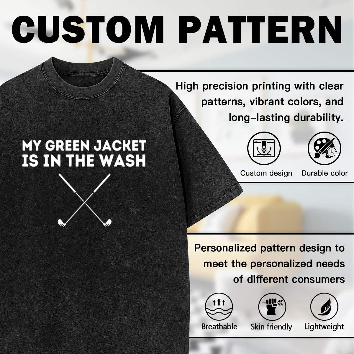 My Green Jacket Is In The Wash Funny Golf T-Shirt
