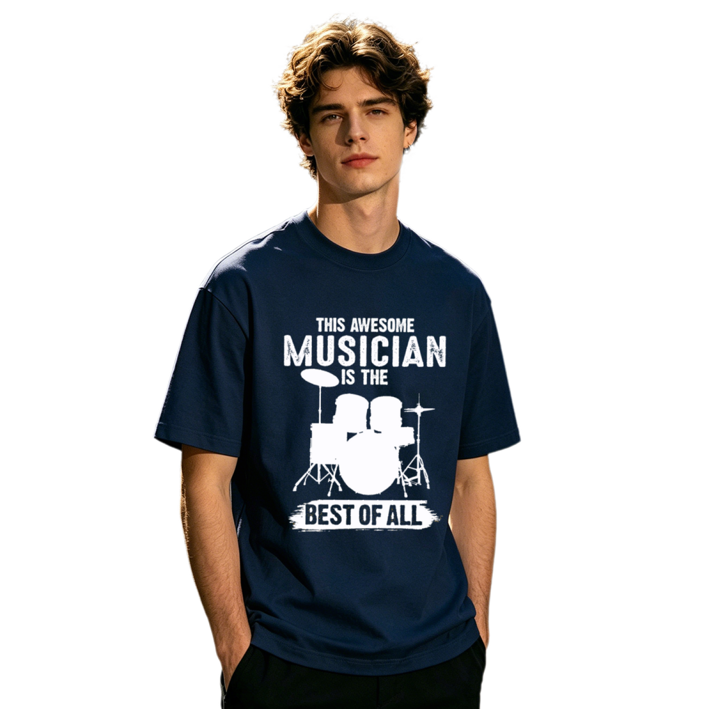 Men's Vintage Drum Kit This Awesome Musician Graphic T-Shirt