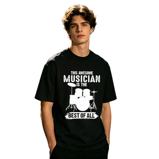 Men's Vintage Drum Kit This Awesome Musician Graphic T-Shirt