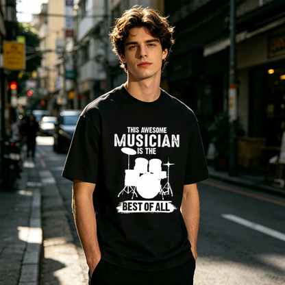 Men's Vintage Drum Kit This Awesome Musician Graphic T-Shirt