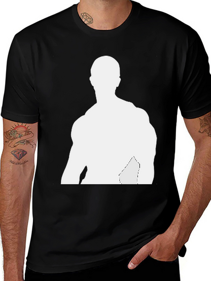 Mens Black T-Shirt - Graphic Silhouette Tee